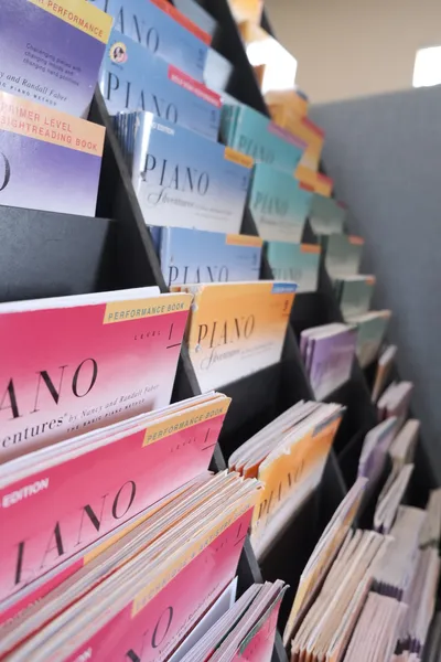 Sheet music on a piano